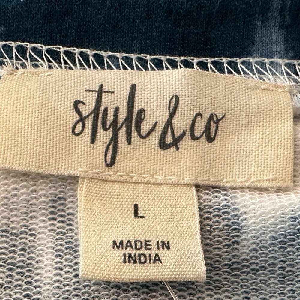 STYLE & CO Stripe French Terry Sweatshirt - Picture 7 of 8